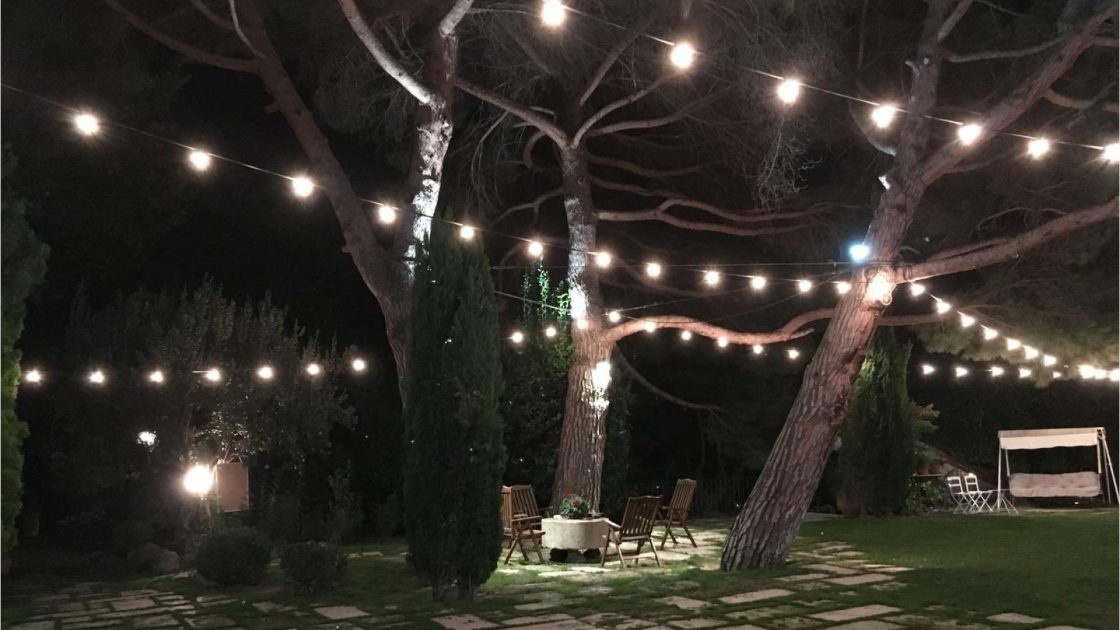 Alquiler de Iluminación para Eventos | Iluminación exterior nocturna